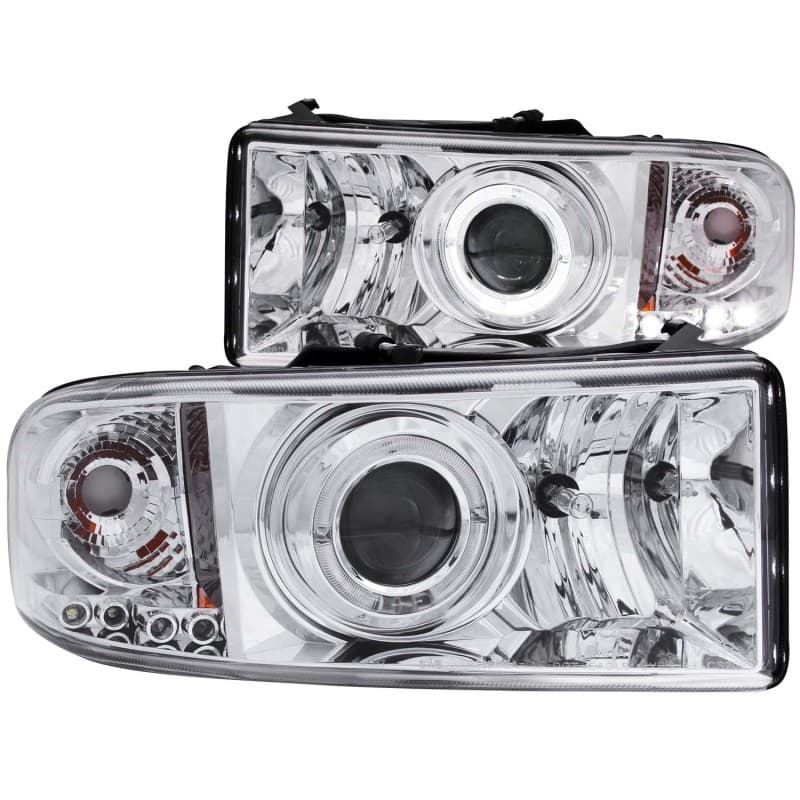 ANZO Projector Headlights for Ram without Sport Package Halo Clear Lens Chrom...