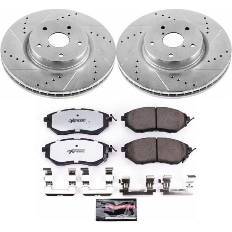 PowerStop Z26 Street Warrior Brake Kit for Muscle Cars Drilled Slotted Rotors...