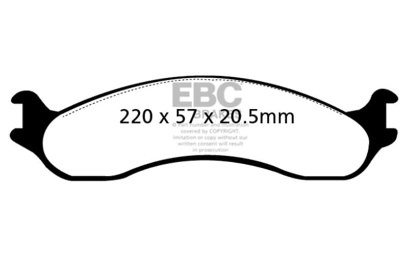 EBC Yellowstuff Brake Pad Set for Street and Track Driving High Performance - Image 2