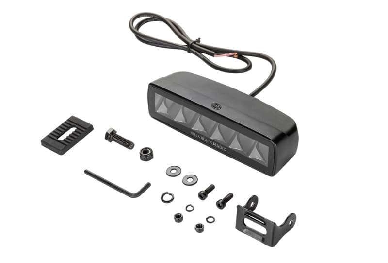 Hella Black Magic LED Light Bar 12" High-Power Worklight with Cooling Fins