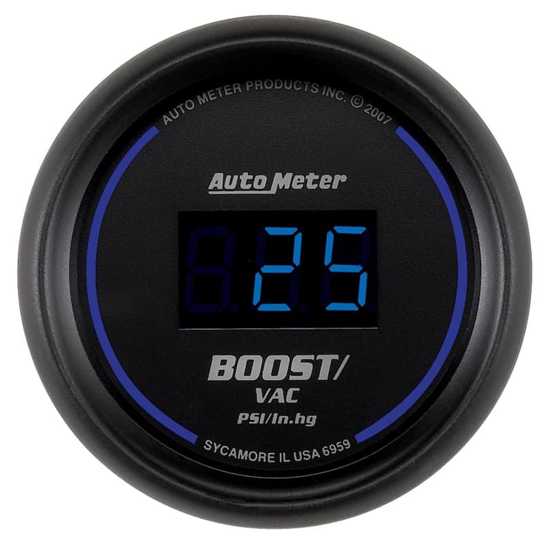 AutoMeter Digital Boost/Vac Gauge for High Accuracy 30 In/Hg to 30 Psi