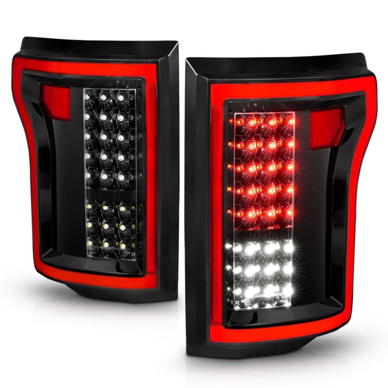 ANZO LED Taillight Assembly Pair Clear Lens Chrome Housing - Image 3