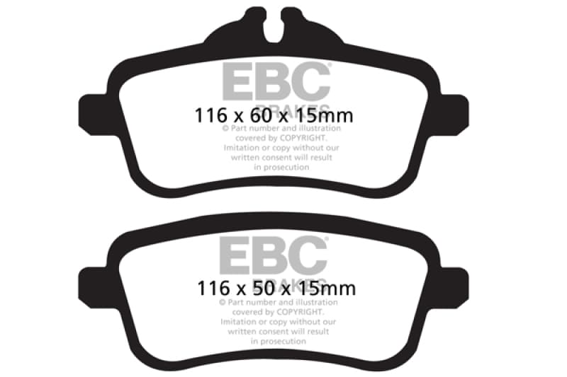 EBC Redstuff Brake Pad Set for Chevy C6 Low Dust Synthetic Fiber Ceramic