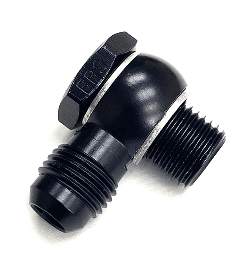 Fragola Alum. Banjo Adapter -3AN Male x 8mm x 1.25 Thread - Black