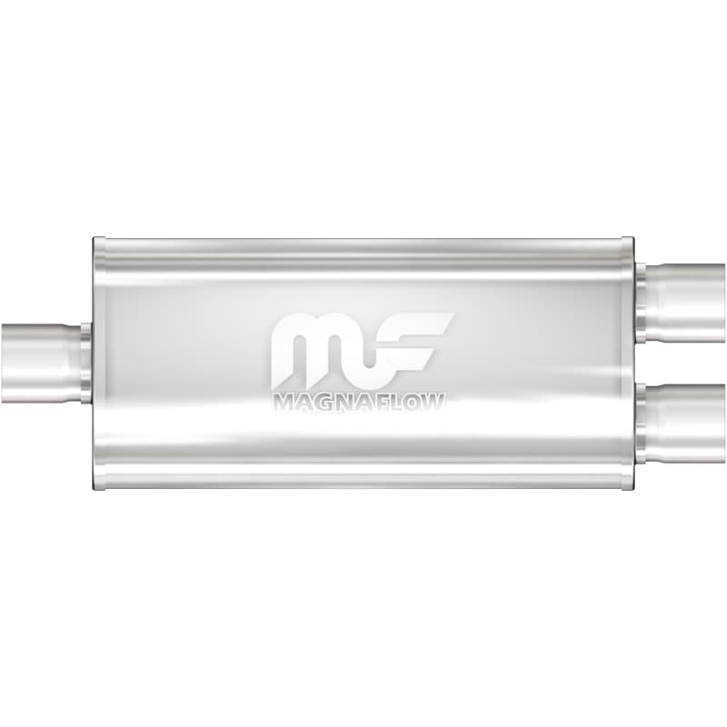 Magnaflow SS Muffler 5x8in Oval Straight-Through Universal 2.5in Inlet/Outlet - Image 2