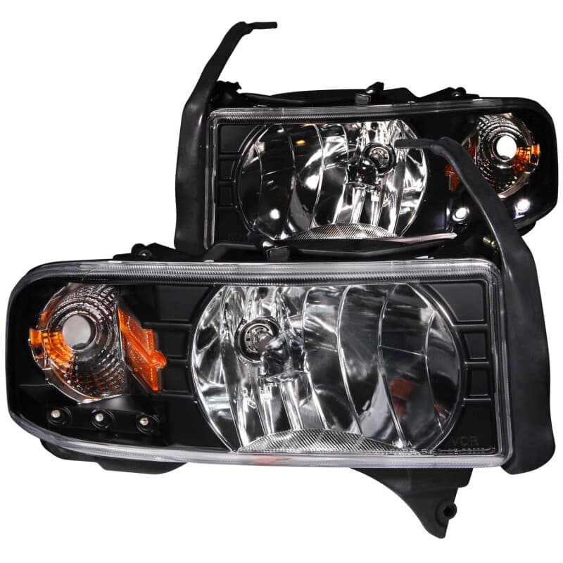 ANZO Crystal Headlights for Ram Models Clear Lens Black Housing Pair LED - Image 2