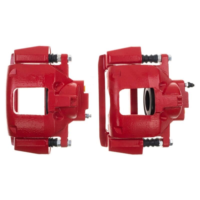 PowerStop Brake Calipers Pair Powder Coated Red High-Temp Durable Finish - Image 4
