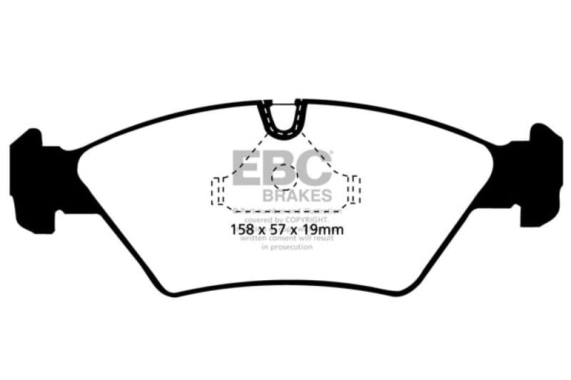 EBC Redstuff Brake Pad Set for Chevy C6 Low Dust Synthetic Fiber Ceramic