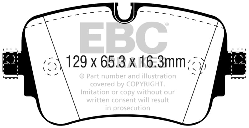 EBC Yellowstuff Brake Pad Set for Street and Track Driving High Performance