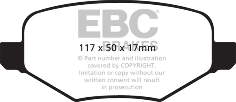 EBC Yellowstuff Brake Pad Set for Street and Track Driving High Performance - Image 2