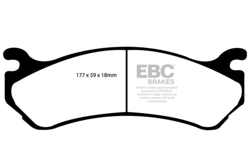 EBC Extra Duty Brake Pad Set for Heavy Duty Use High Friction ECO Technology