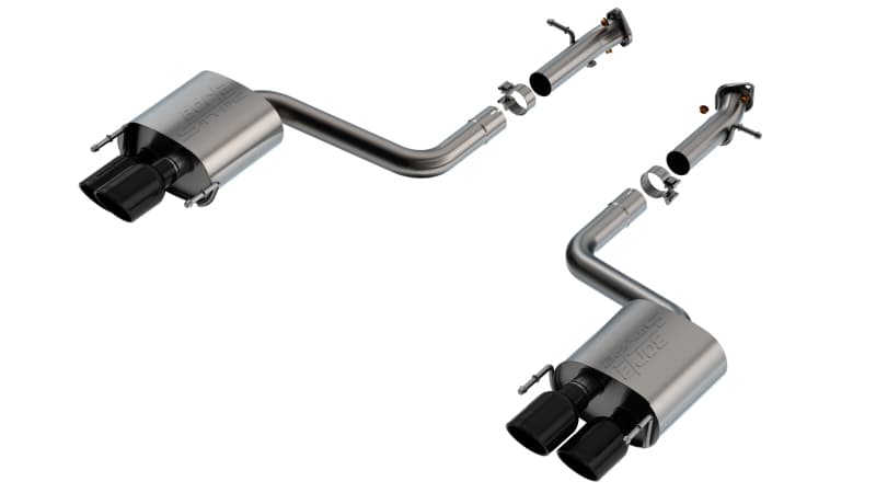 Borla Axle-Back Exhaust for Lexus RCF & IS 500 2.25" Dual 4" Black Chrome Tips - Image 4