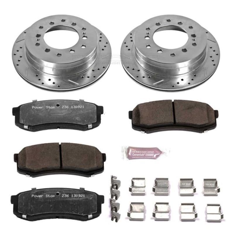 PowerStop Z36 Truck & Tow Brake Kit for Trucks 4x4 SUVs Ceramic Carbon-Fiber ...