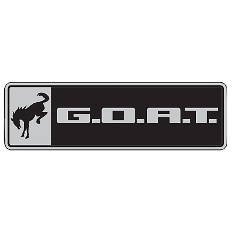 Ford Racing Goat Badge for Ford Mustang Black/Chrome UV Resistant 4.5in x 1.36in - Image 3