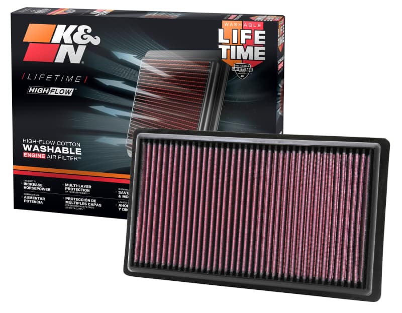 K&N Engineering Drop-In Air Filter Washable Reusable High-Flow 33-2366 - Image 3