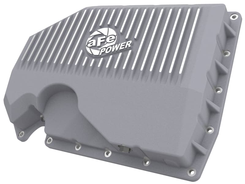 aFe Oil Pan Increased Capacity with Cooling Fins and Magnetic Drain Plug