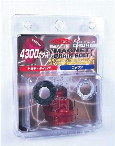 Project Kics Magnetic Drain Bolt for Toyota/Daihatsu/Nissan M12X1.25 Red