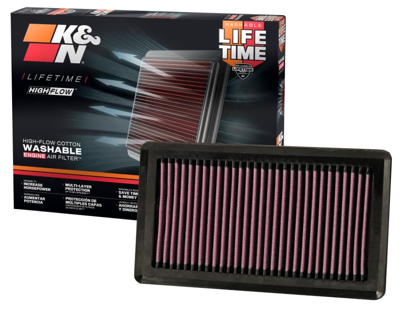 K&N Engineering Drop-In Air Filter Washable Reusable High-Flow 33-2375 - Image 5