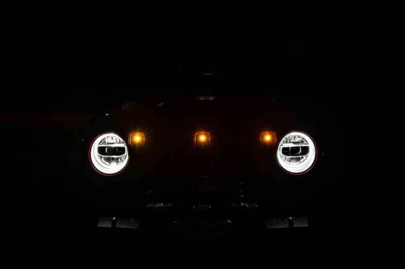 DV8 Offroad LED Grille Lights for Jeep Wrangler 3-Bracket High-Powered LEDs