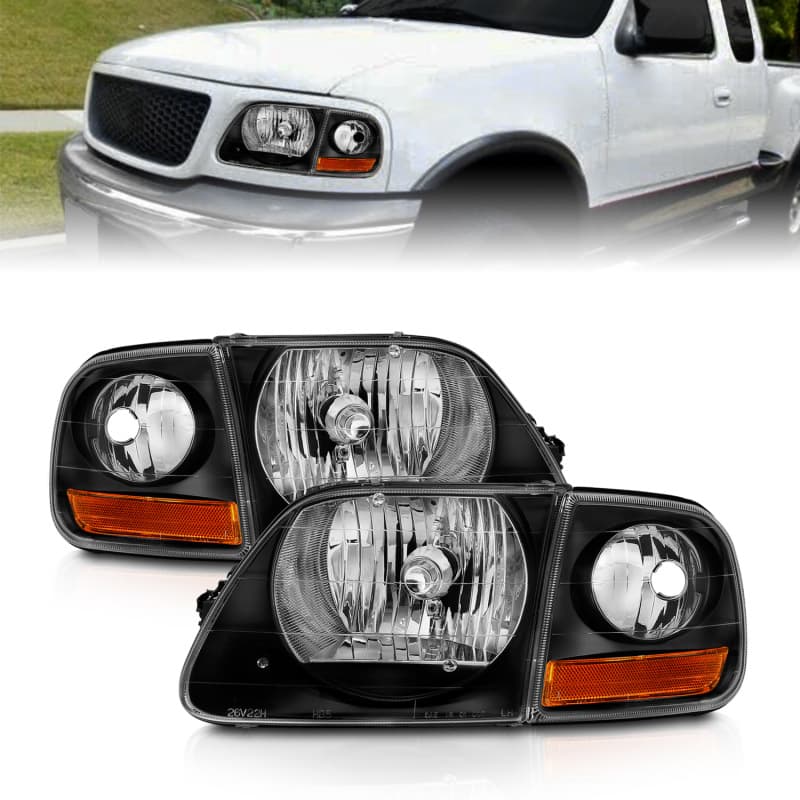 ANZO Crystal Headlights for Chevy C6 Clear Lens Replacement Set