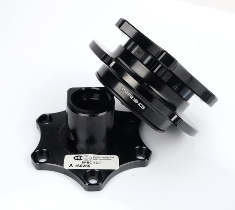 NRG Quick Release Steering Wheel Hub for SFI 42.1 Shiny Black - Image 3