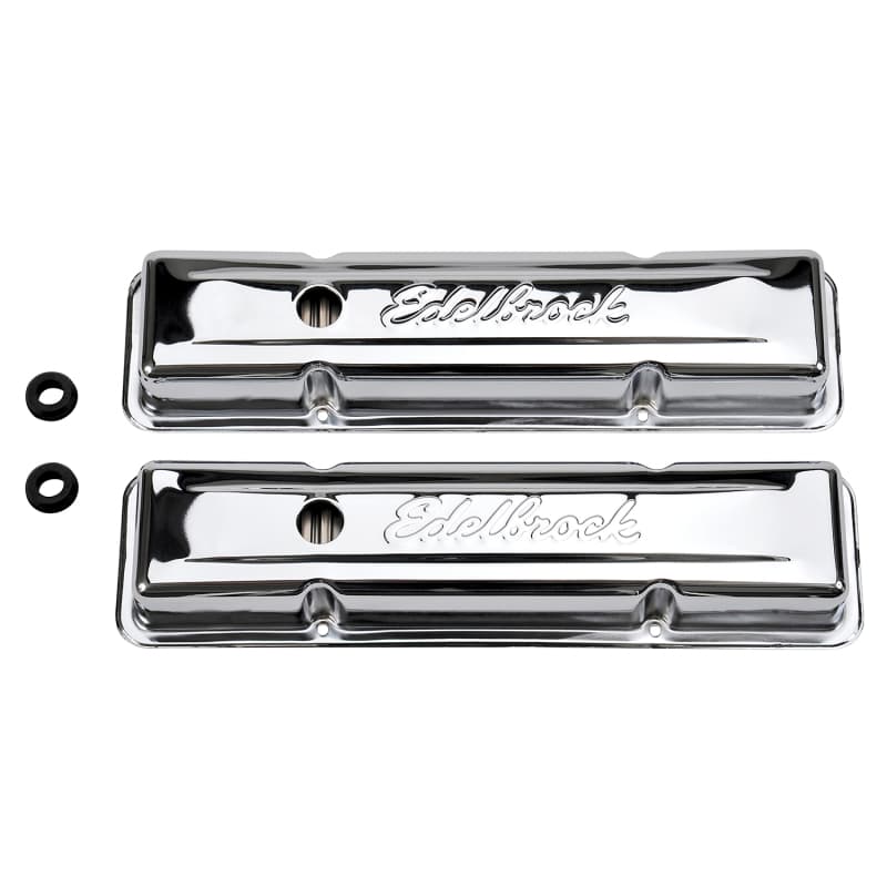 Edelbrock Valve Covers for Chevrolet 262-400 '59-86 with Stock-Style Breather... - Image 3