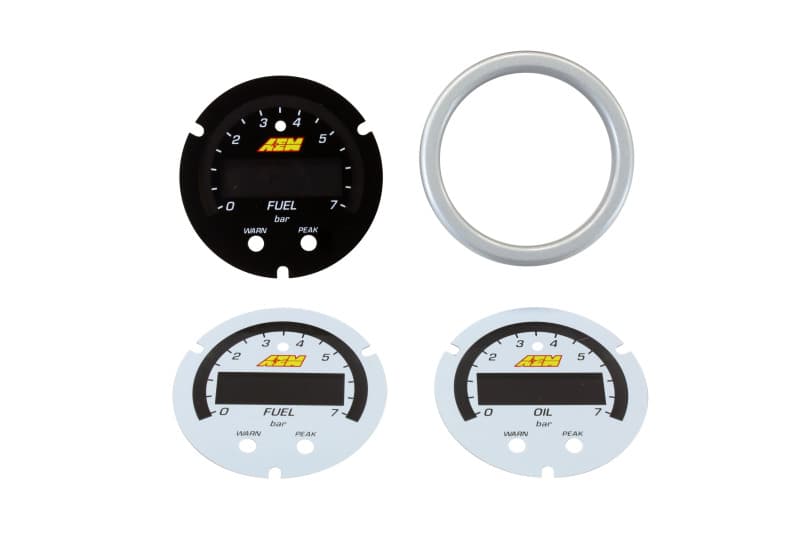 AEM X-Series Pressure Gauge 0-100psi Accessory Kit Silver Bezel