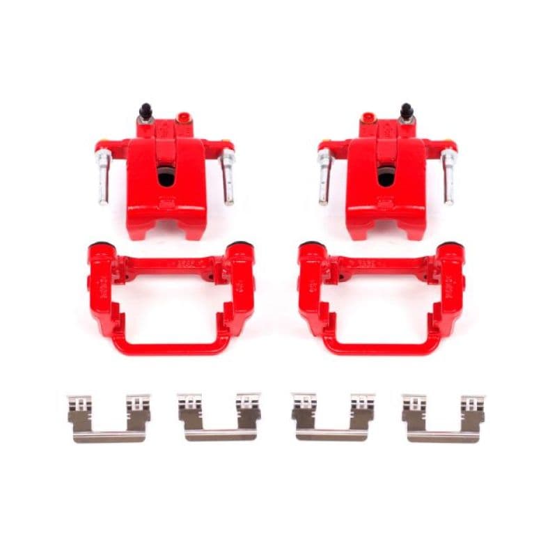 PowerStop Brake Calipers Pair High-Temp Red Powder Coated