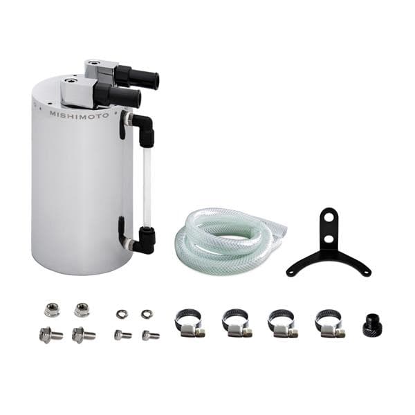 Mishimoto Aluminum Oil Catch Can Kit with Bracket and Fittings - Image 3