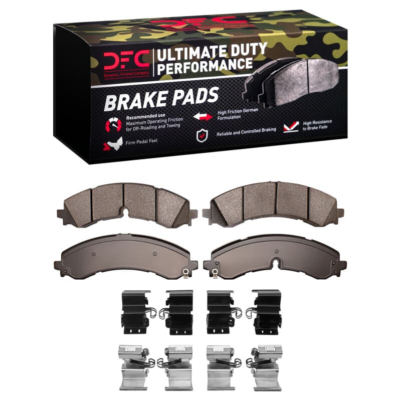 DFC Ultimate Duty Brake Pads & Hardware Kit for Chevy Silverado 2500 HD Front...