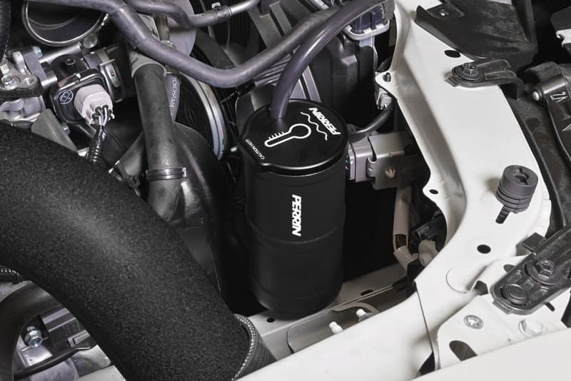 Perrin Performance Coolant Overflow Tank for Engine Bay CNC-Machined Black - Image 5