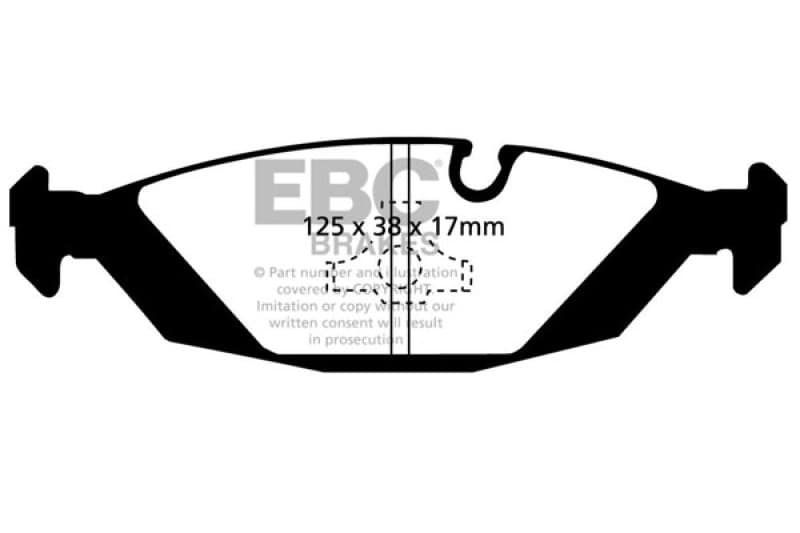 EBC Yellowstuff Brake Pad Set for Street and Track Driving High Performance