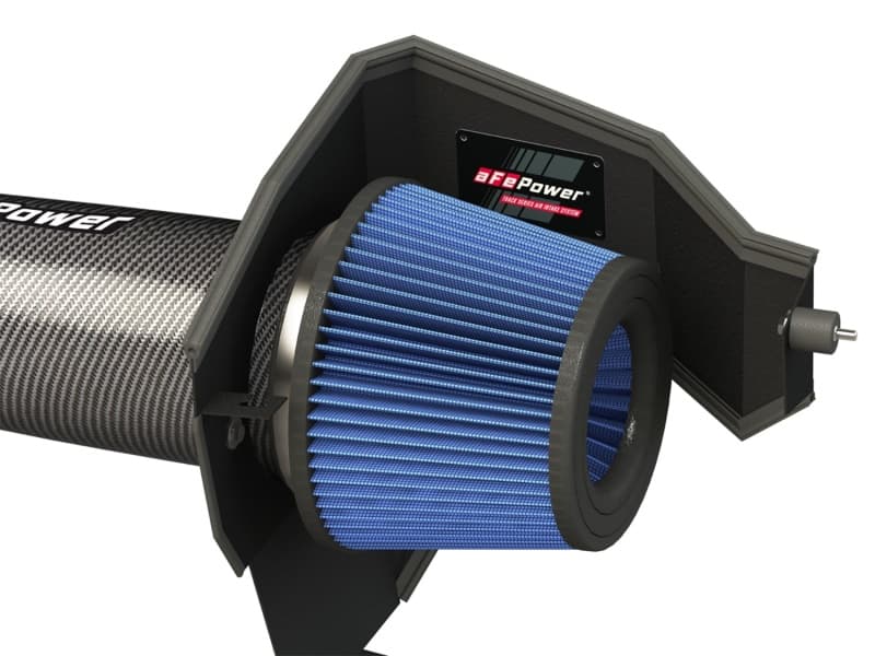 aFe Track Series Intake System for Chevy C6 Carbon Fiber Tube with 8" Radial ... - Image 4