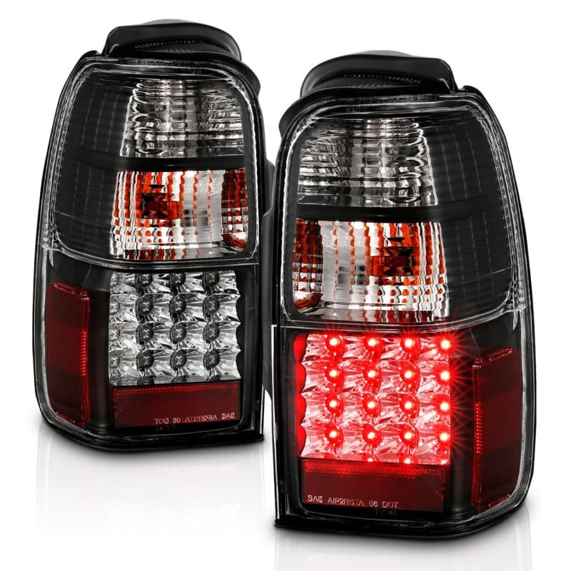 ANZO LED Taillight Assembly Pair Clear Lens Black Housing - Image 3