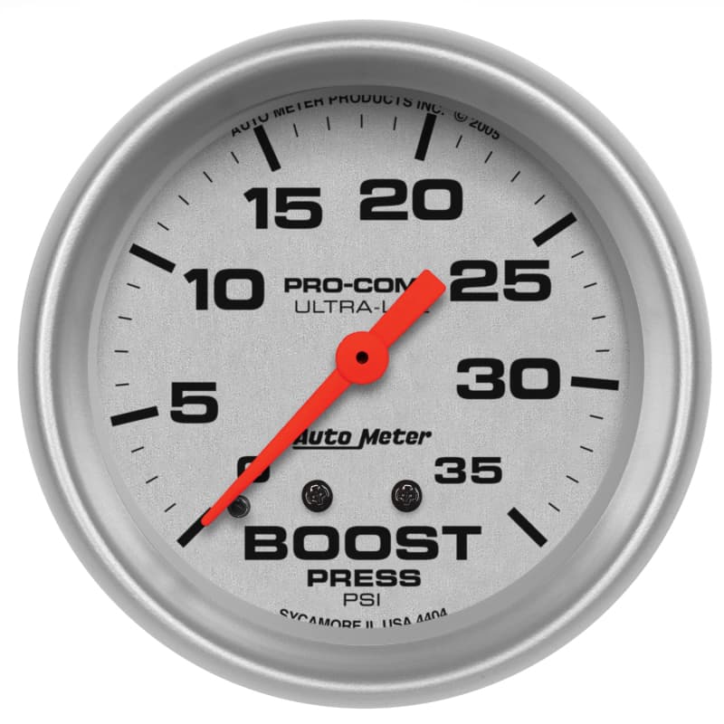 AutoMeter Mechanical Boost Gauge Ultra-Lite 1/8" NPT Pressure Connection