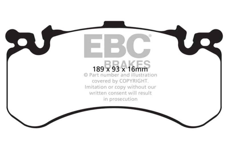 EBC Yellowstuff Brake Pad Set for Street and Track Driving High-Performance