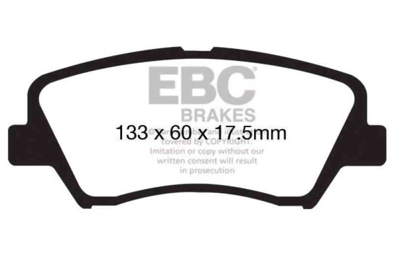 EBC Redstuff Brake Pad Set for Chevy C6 6-Piston High-Performance