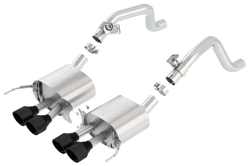 Borla Axle-Back Exhaust for Chevy C6 Grand Sport Non-NPP ATAK Ceramic Black - Image 2