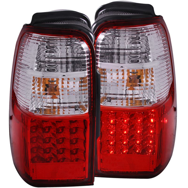 ANZO LED Taillight Assembly Pair Red/Clear Lens for Chevy C6 - Image 2
