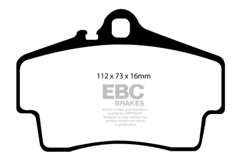 EBC Brake Pad Set for Chevy C6 6-Piston Yellowstuff