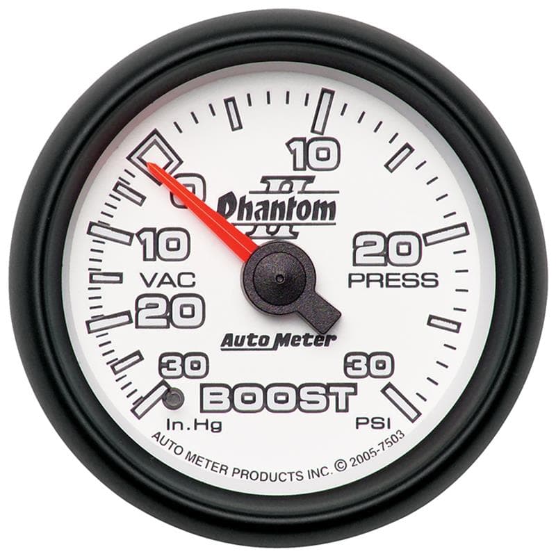 AutoMeter Mechanical Boost/Vac Gauge 1/8" NPT Pressure Connection