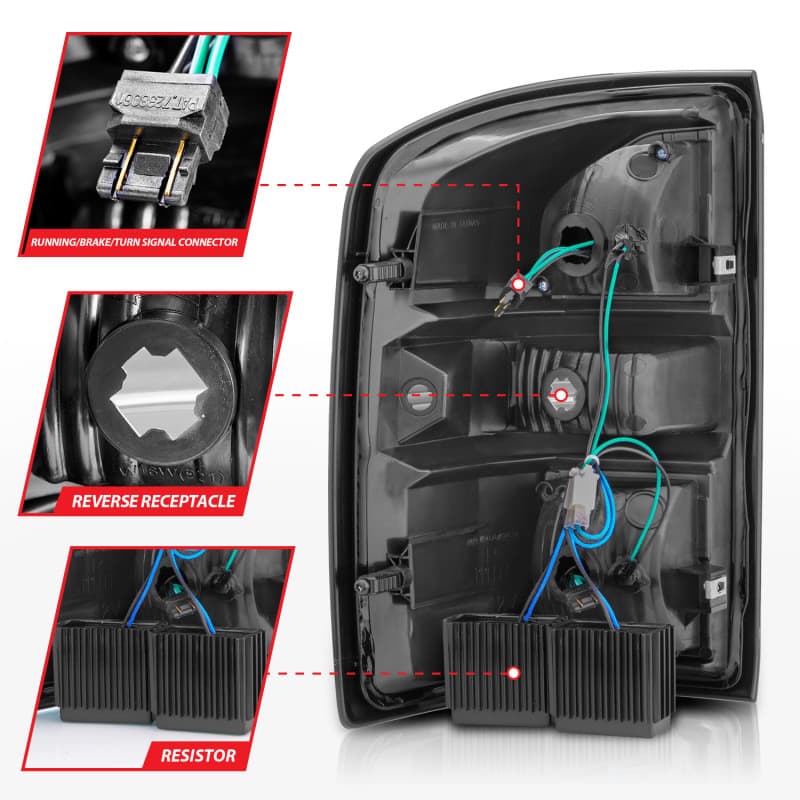 ANZO LED Taillight Assembly for Chevy C6 Plug and Play Pair D.O.T. Compliant - Image 5