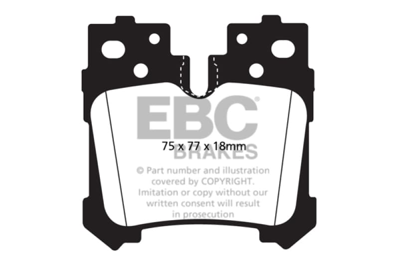 EBC Brake Pad Set for Chevy C6 6-Piston Yellowstuff