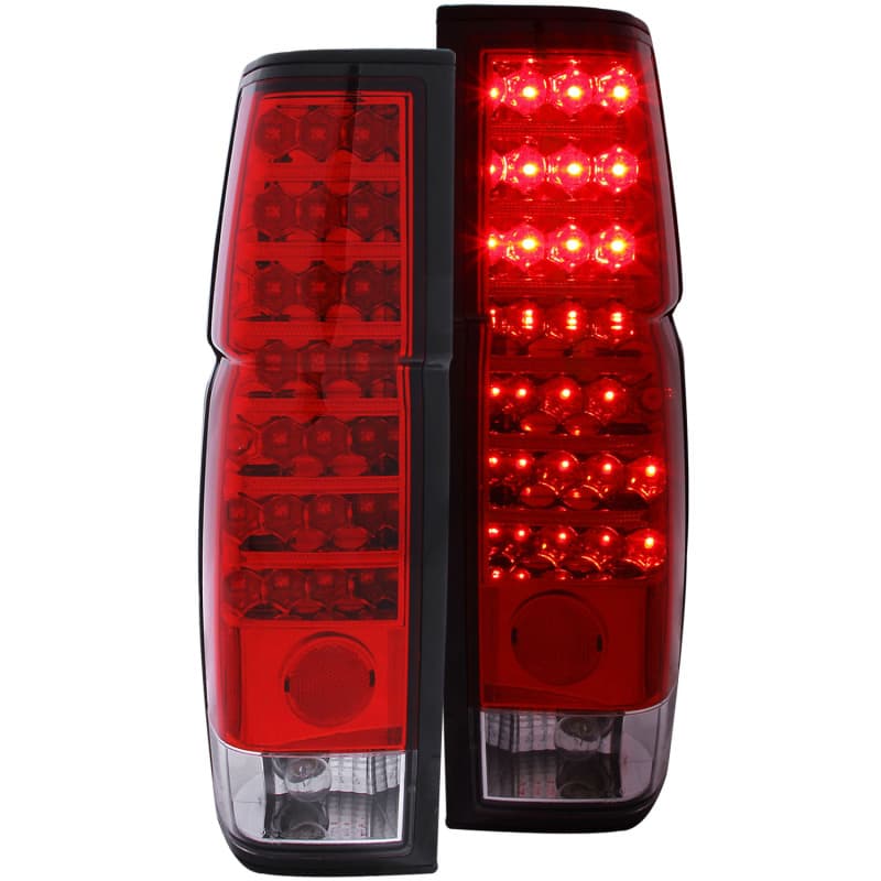 ANZO LED Taillight Assembly Pair Red/Clear Lens for Chevy C6 - Image 2