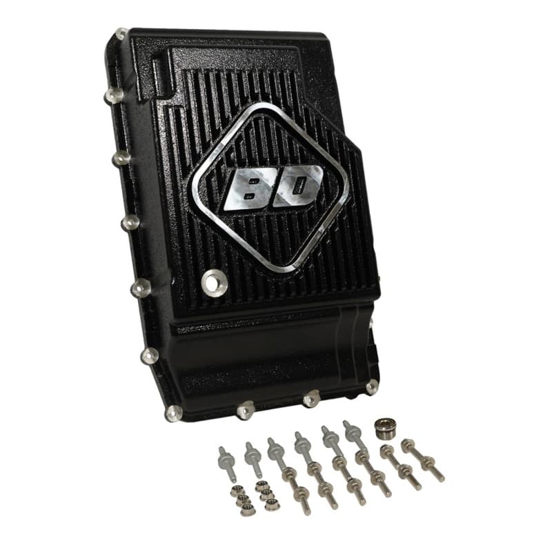 BD Diesel Deep Sump Transmission Pan Aluminum Heat-Dissipating Fins Increased...