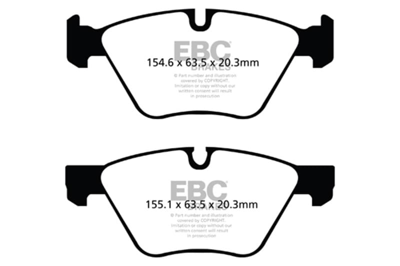 EBC Yellowstuff Brake Pad Set for Street & Track Driving High Performance - Image 2
