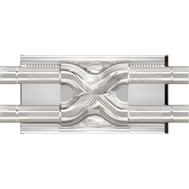 Magnaflow SS Muffler 5x8in Oval Straight-Through 2.5in Inlet/Outlet Universal - Image 3