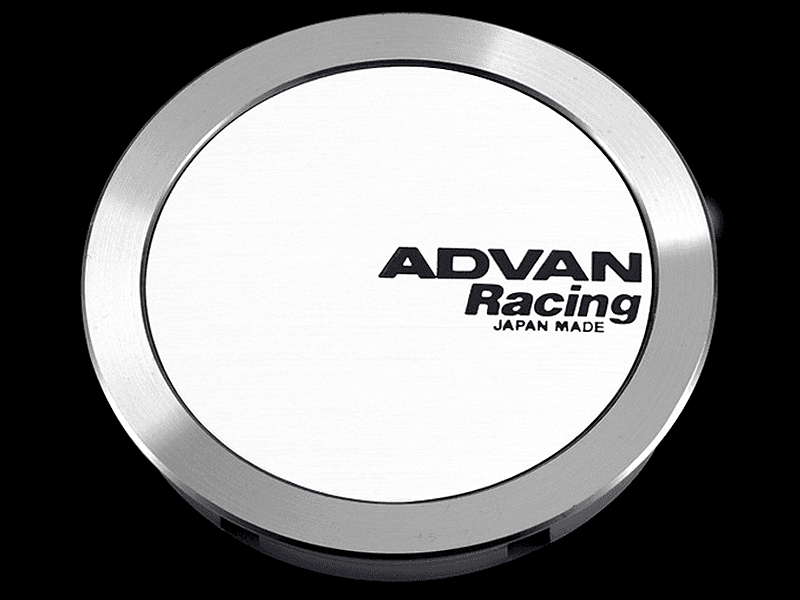 Advan Center Caps 73mm Full Flat Alumite White/Silver