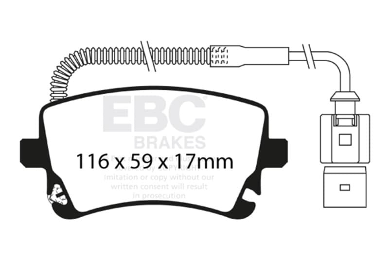EBC Yellowstuff Brake Pad Set for Street and Track Driving High Performance - Image 2