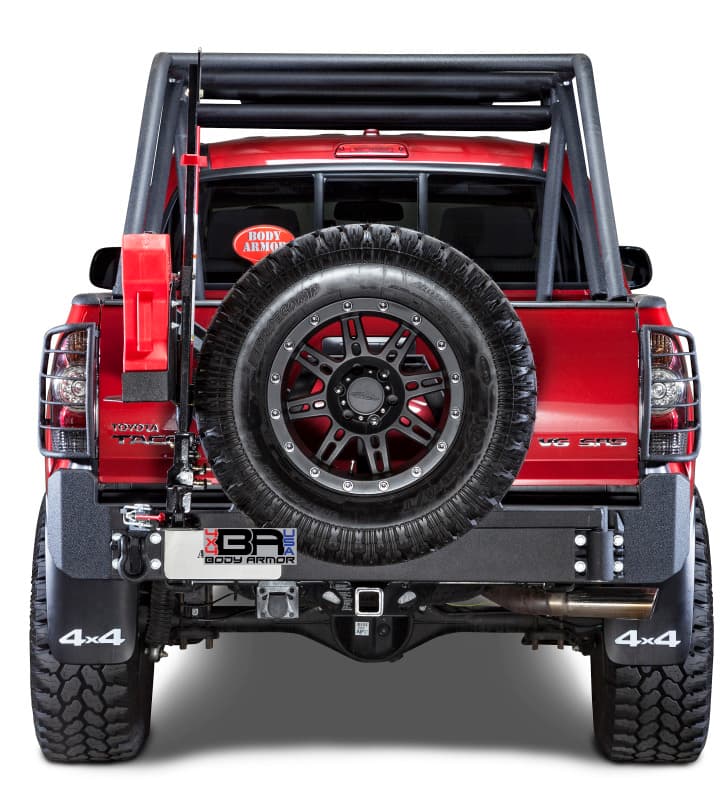 Body Armor 4x4 Tire Carrier for Tacoma 2" Square Tube Design Fits 35" Tire - Image 4